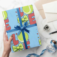 Love With A Tennis Ball Wrapping Paper Roll Valentines Day Gift - Wonder Print Shop