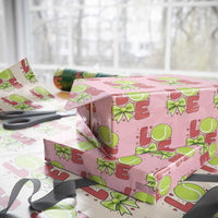 Love With A Tennis Ball Wrapping Paper Roll Valentines Day Gift - Wonder Print Shop