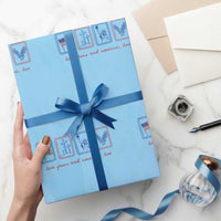 Loves Jesus and America Too Wrapping Paper Roll 4th of July Christian