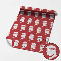Low IQ Political Silhouette Profile Humor Wrapping Paper Roll Satirical Politics Subtle Hate