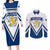 Finland Hockey 2024 Couples Matching Long Sleeve Bodycon Dress and Long Sleeve Button Shirt Come on Leijonat - Wonder Print Shop