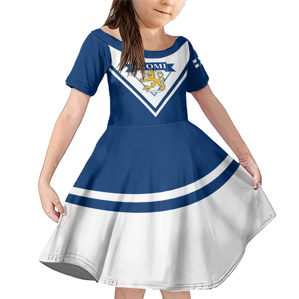 Finland Hockey 2024 Family Matching Mermaid Dress and Hawaiian Shirt Come on Leijonat - Wonder Print Shop