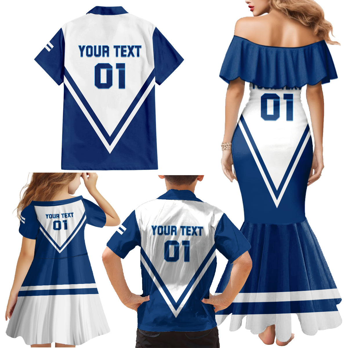 Finland Hockey 2024 Family Matching Mermaid Dress and Hawaiian Shirt Come on Leijonat - Wonder Print Shop
