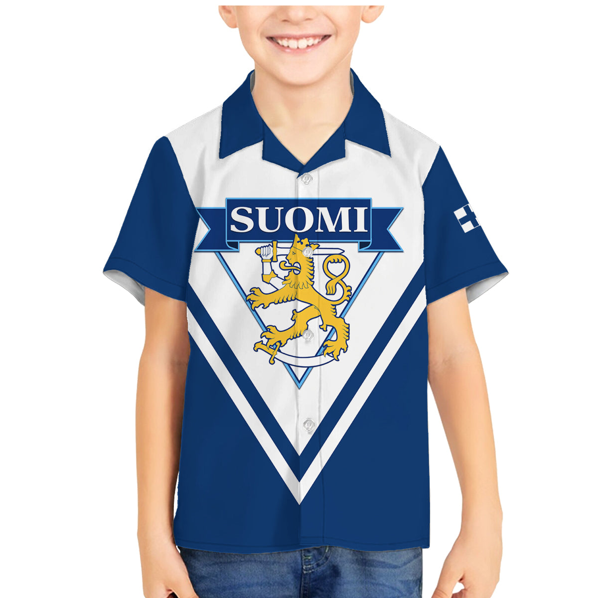 Finland Hockey 2024 Family Matching Mermaid Dress and Hawaiian Shirt Come on Leijonat - Wonder Print Shop