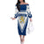 Finland Hockey 2024 Family Matching Off The Shoulder Long Sleeve Dress and Hawaiian Shirt Come on Leijonat - Wonder Print Shop
