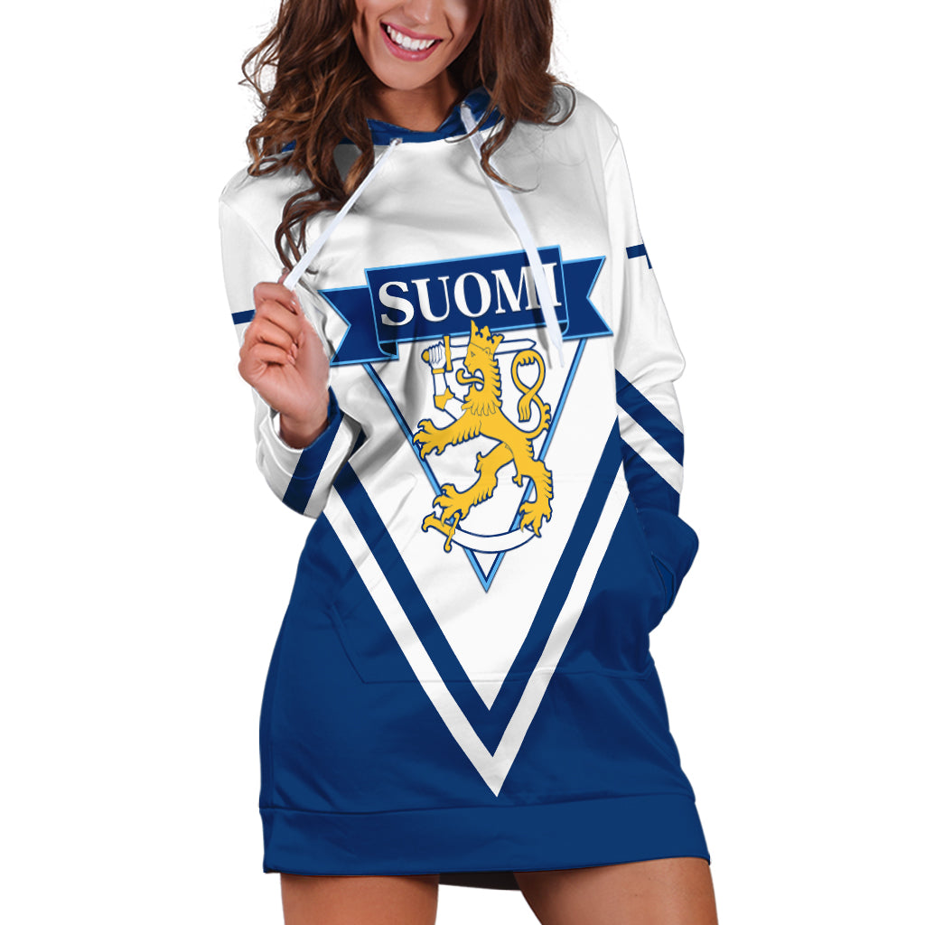 Finland Hockey 2024 Hoodie Dress Come on Leijonat - Wonder Print Shop