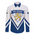 Finland Hockey 2024 Long Sleeve Button Shirt Come on Leijonat - Wonder Print Shop