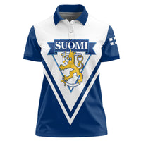 Finland Hockey 2024 Women Polo Shirt Come on Leijonat - Wonder Print Shop