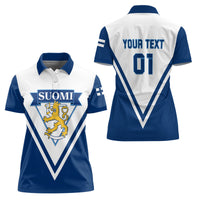 Finland Hockey 2024 Women Polo Shirt Come on Leijonat - Wonder Print Shop