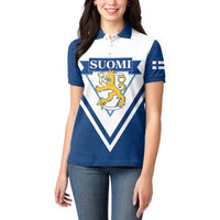 Finland Hockey 2024 Women Polo Shirt Come on Leijonat - Wonder Print Shop