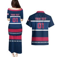USA Hockey 2024 Couples Matching Puletasi and Hawaiian Shirt Go Team USA - Wonder Print Shop
