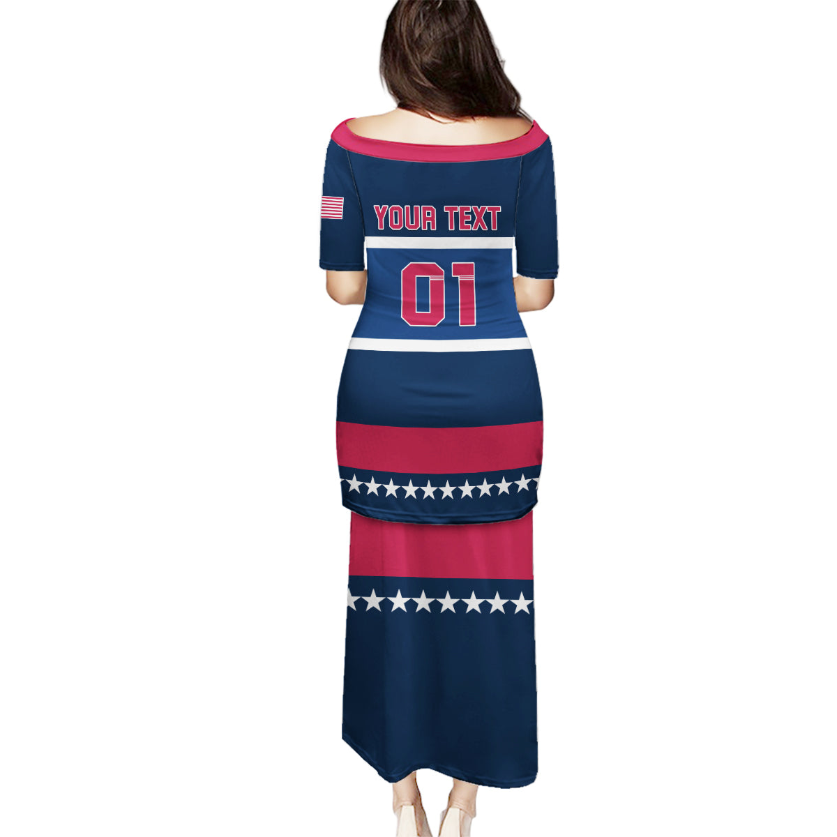 USA Hockey 2024 Family Matching Puletasi and Hawaiian Shirt Go Team USA - Wonder Print Shop