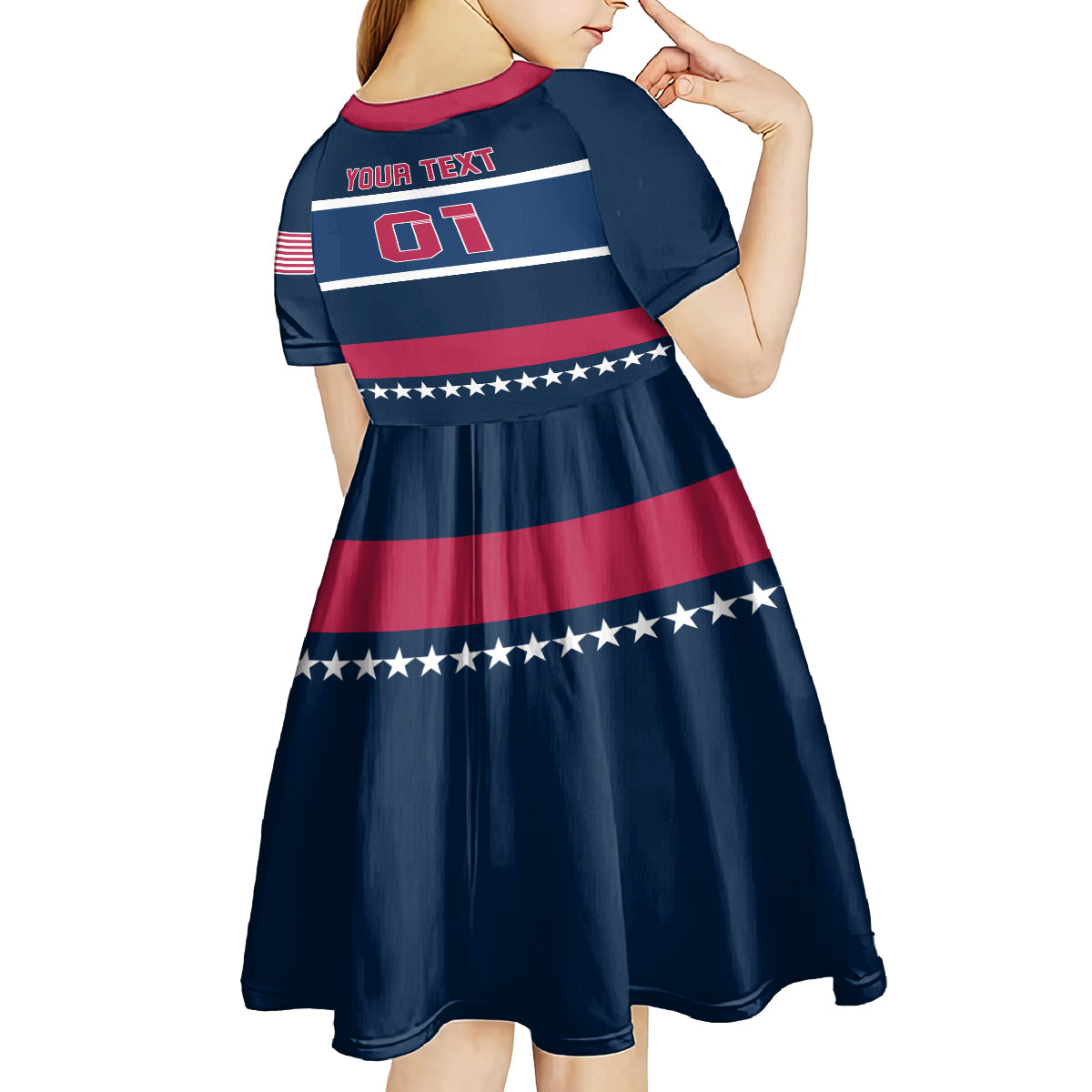 USA Hockey 2024 Kid Short Sleeve Dress Go Team USA - Wonder Print Shop