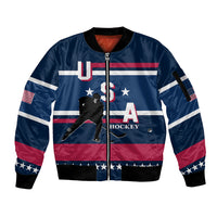 USA Hockey 2024 Sleeve Zip Bomber Jacket Go Team USA - Wonder Print Shop