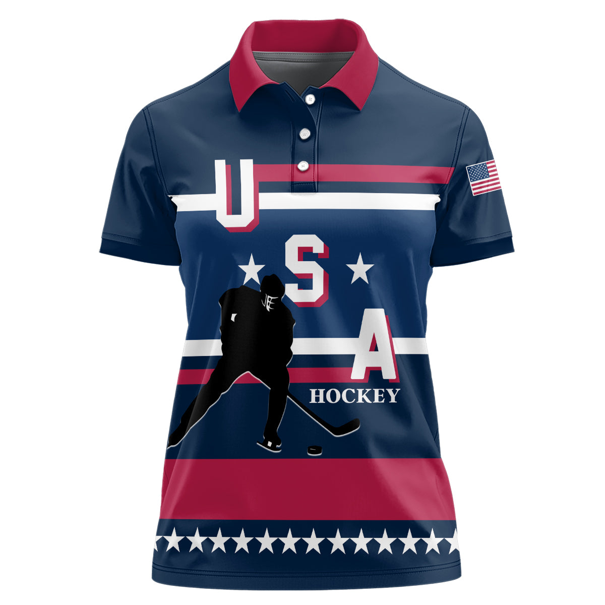 USA Hockey 2024 Women Polo Shirt Go Team USA - Wonder Print Shop