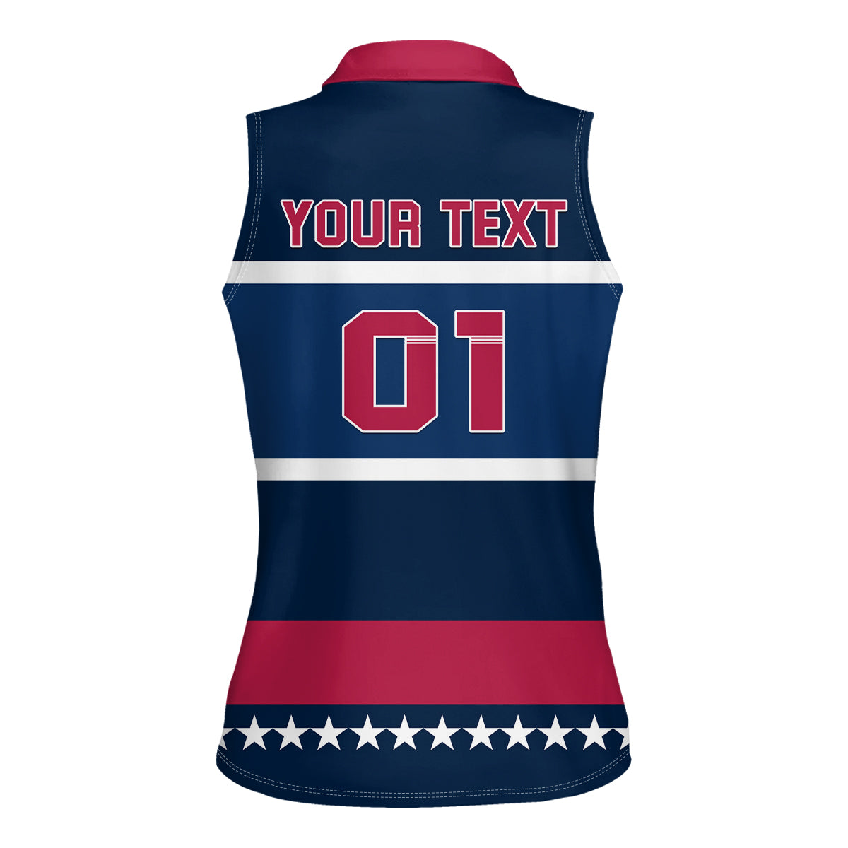 USA Hockey 2024 Women Sleeveless Polo Shirt Go Team USA - Wonder Print Shop