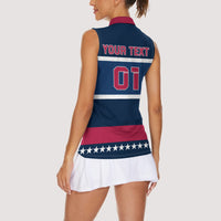 USA Hockey 2024 Women Sleeveless Polo Shirt Go Team USA - Wonder Print Shop