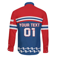 Czech Hockey 2024 Family Matching Long Sleeve Bodycon Dress and Hawaiian Shirt Come on Czechia - Wonder Print Shop