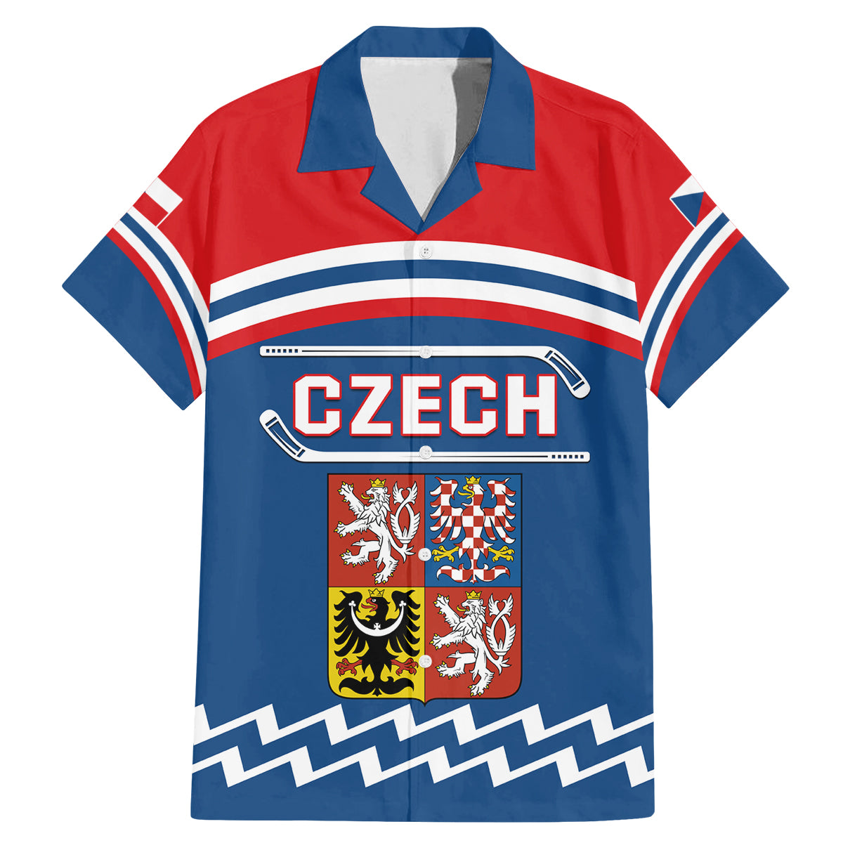 Czech Hockey 2024 Family Matching Mermaid Dress and Hawaiian Shirt Come on Czechia - Wonder Print Shop