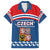 Czech Hockey 2024 Family Matching Off Shoulder Maxi Dress and Hawaiian Shirt Come on Czechia - Wonder Print Shop