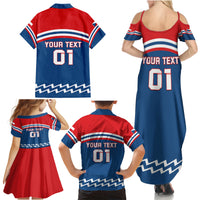 Czech Hockey 2024 Family Matching Summer Maxi Dress and Hawaiian Shirt Come on Czechia - Wonder Print Shop