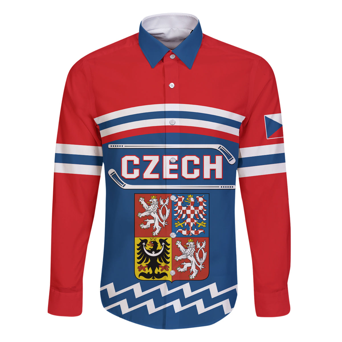 Czech Hockey 2024 Family Matching Tank Maxi Dress and Hawaiian Shirt Come on Czechia - Wonder Print Shop