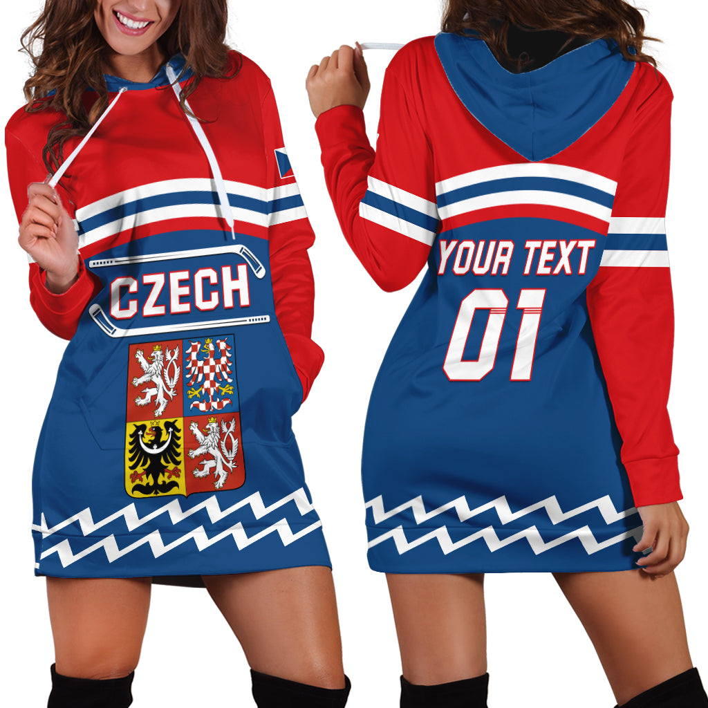 Czech Hockey 2024 Hoodie Dress Come on Czechia - Wonder Print Shop