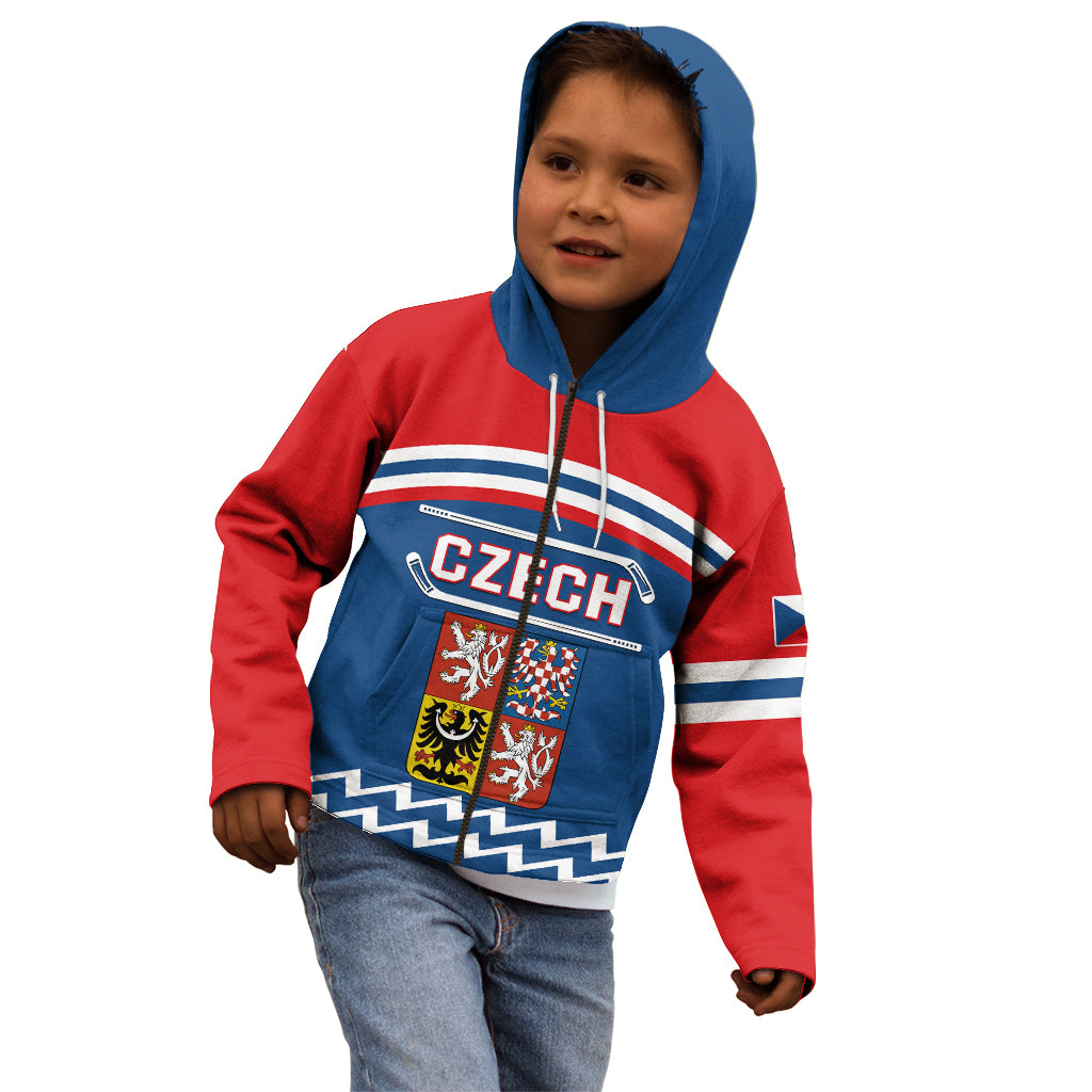 Czech Hockey 2024 Kid Hoodie Come on Czechia - Wonder Print Shop