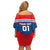 Czech Hockey 2024 Off Shoulder Short Dress Come on Czechia - Wonder Print Shop