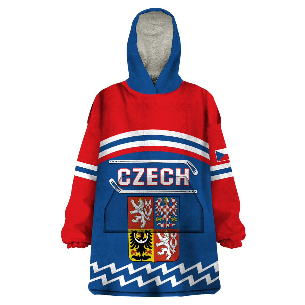 Czech Hockey 2024 Wearable Blanket Hoodie Come on Czechia