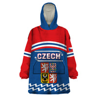 Czech Hockey 2024 Wearable Blanket Hoodie Come on Czechia - Wonder Print Shop