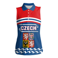 Czech Hockey 2024 Women Sleeveless Polo Shirt Come on Czechia - Wonder Print Shop