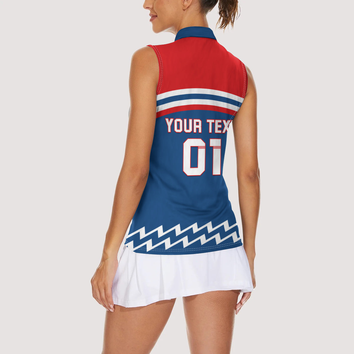 Czech Hockey 2024 Women Sleeveless Polo Shirt Come on Czechia - Wonder Print Shop