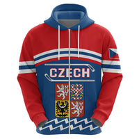Czech Hockey 2024 Zip Hoodie Come on Czechia - Wonder Print Shop