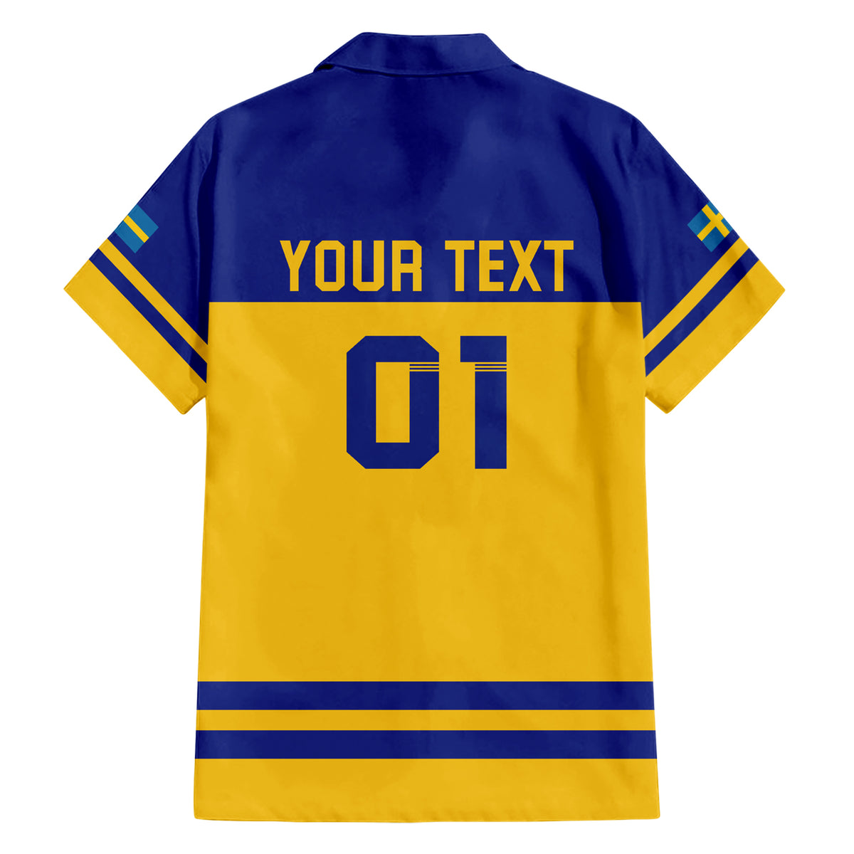 Sweden Hockey 2024 Family Matching Short Sleeve Bodycon Dress and Hawaiian Shirt Tre Kronor Come on - Wonder Print Shop