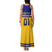 Sweden Hockey 2024 Family Matching Tank Maxi Dress and Hawaiian Shirt Tre Kronor Come on - Wonder Print Shop