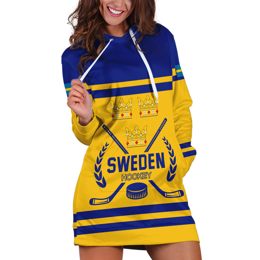 Sweden Hockey 2024 Hoodie Dress Tre Kronor Come on - Wonder Print Shop