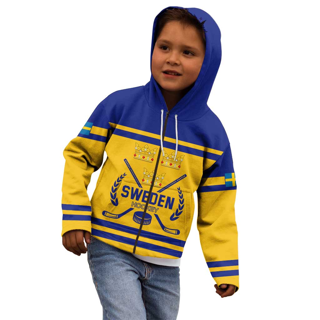 Sweden Hockey 2024 Kid Hoodie Tre Kronor Come on LT01