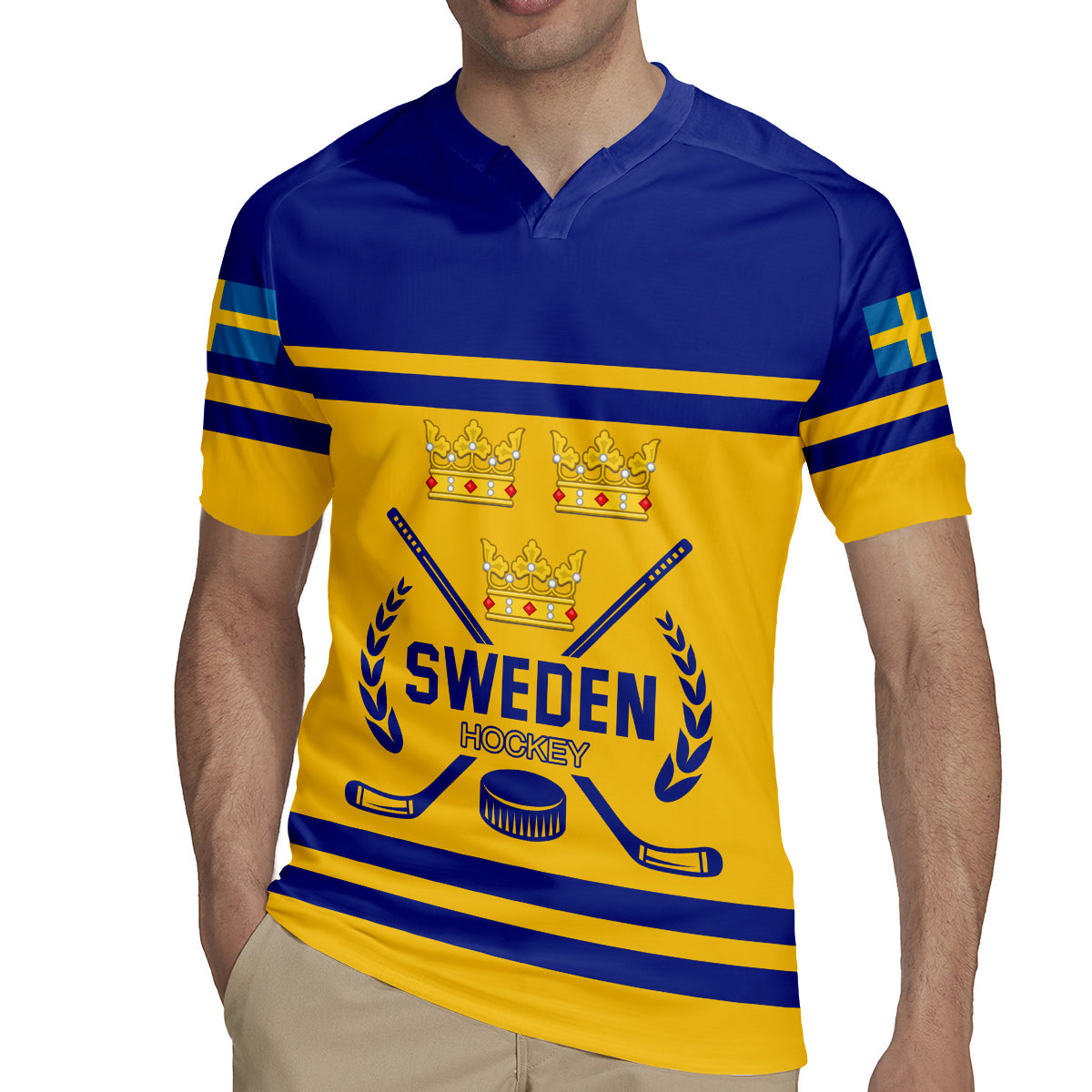 Sweden Hockey 2024 Rugby Jersey Tre Kronor Come on - Wonder Print Shop