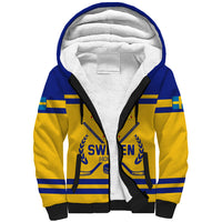 Sweden Hockey 2024 Sherpa Hoodie Tre Kronor Come on - Wonder Print Shop