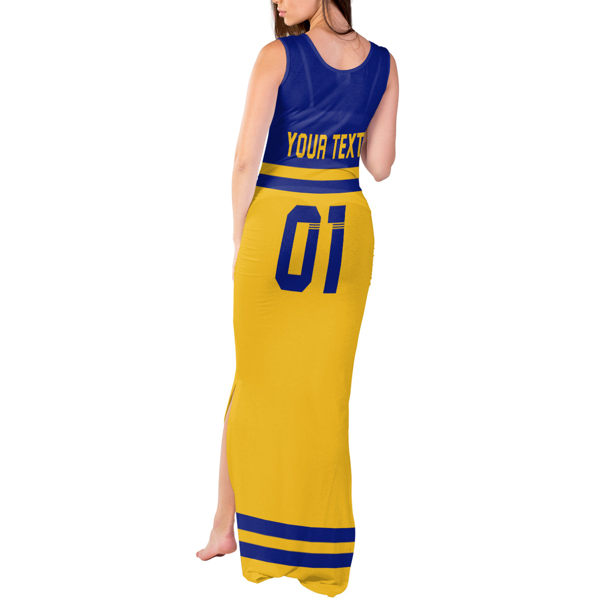 Sweden Hockey 2024 Tank Maxi Dress Tre Kronor Come on - Wonder Print Shop