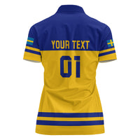Sweden Hockey 2024 Women Polo Shirt Tre Kronor Come on - Wonder Print Shop