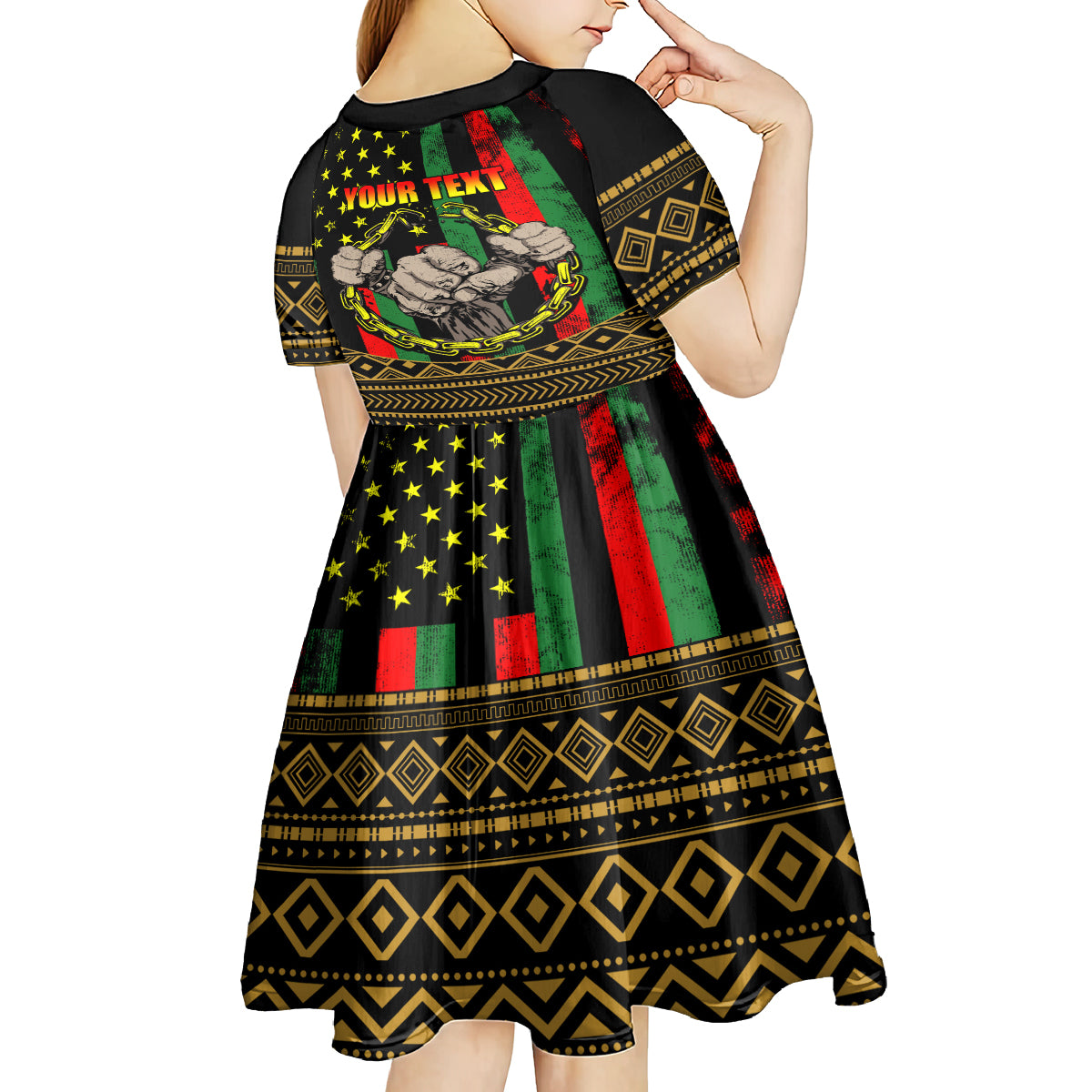 Juneteenth Celebration 2024 Kid Short Sleeve Dress Black History June 19 - Wonder Print Shop