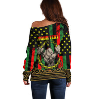 Juneteenth Celebration 2024 Off Shoulder Sweater Black History June 19 - Wonder Print Shop