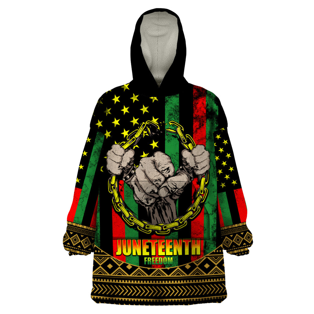 Juneteenth Celebration 2024 Wearable Blanket Hoodie Black History June 19