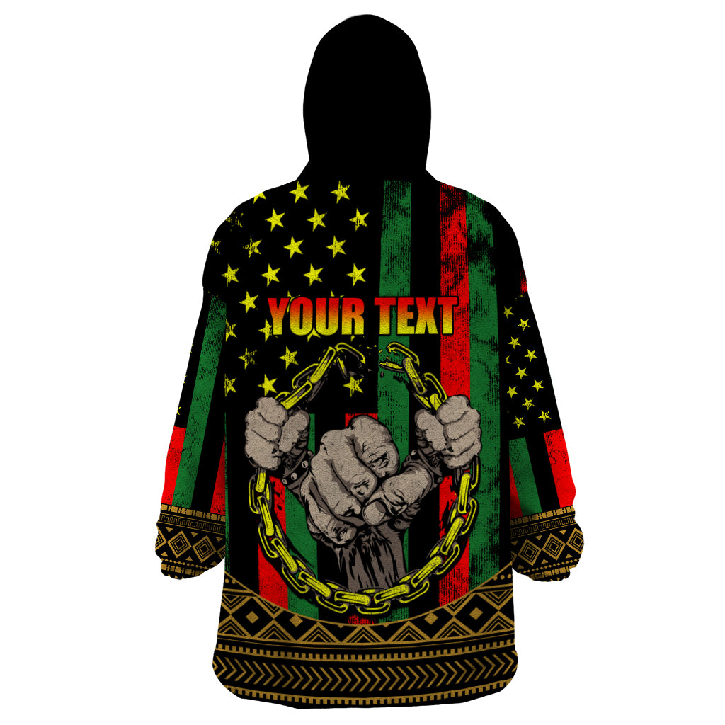 Juneteenth Celebration 2024 Wearable Blanket Hoodie Black History June 19 - Wonder Print Shop