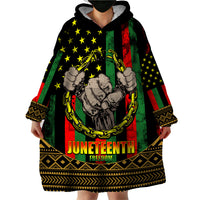 Juneteenth Celebration 2024 Wearable Blanket Hoodie Black History June 19 - Wonder Print Shop