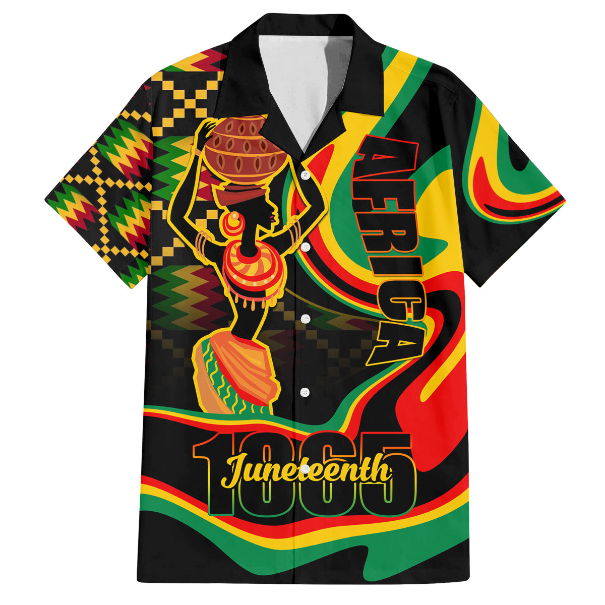 Juneteenth 2024 Family Matching Long Sleeve Bodycon Dress and Hawaiian Shirt 1865 Freedom Day Anniversary - Wonder Print Shop