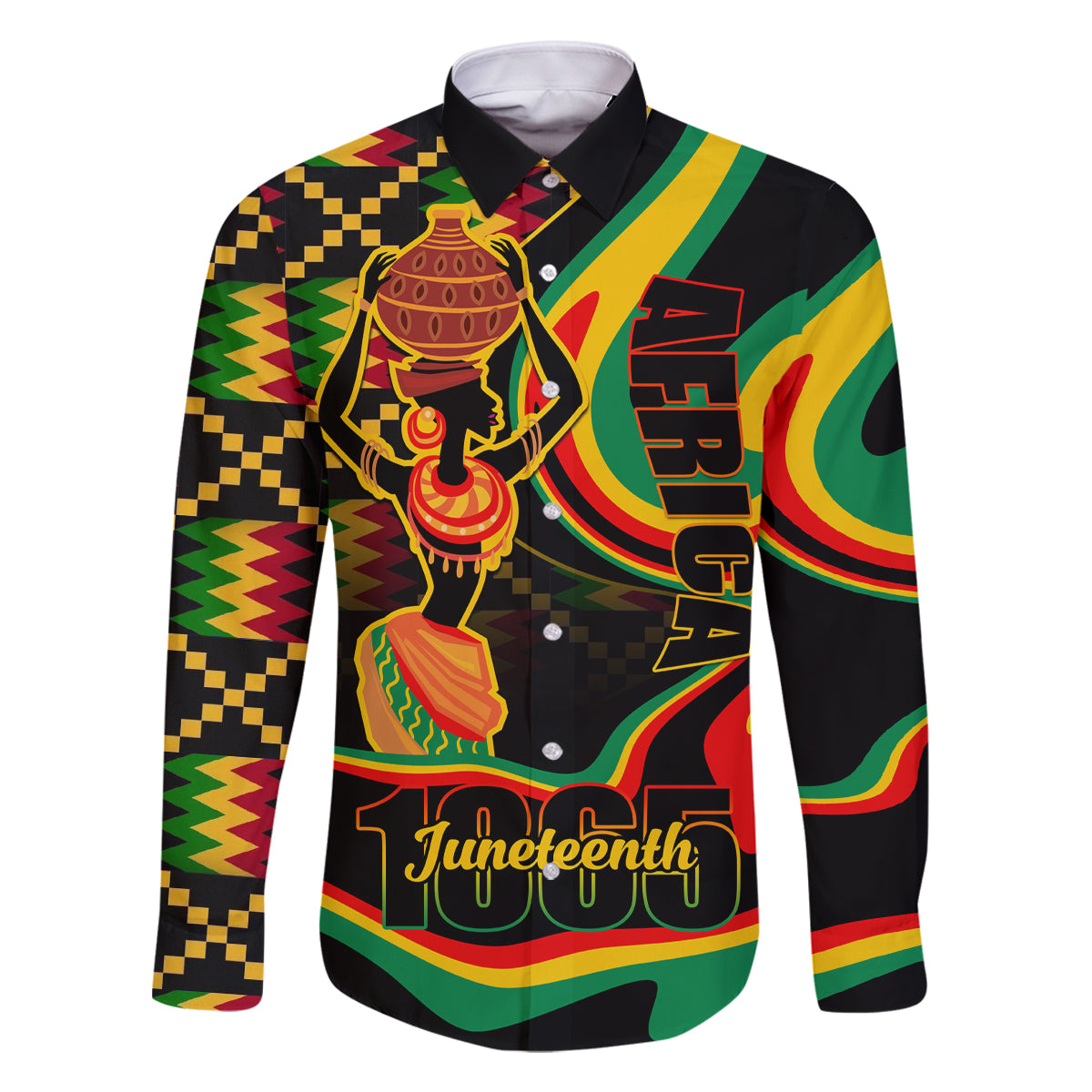 Juneteenth 2024 Family Matching Long Sleeve Bodycon Dress and Hawaiian Shirt 1865 Freedom Day Anniversary - Wonder Print Shop