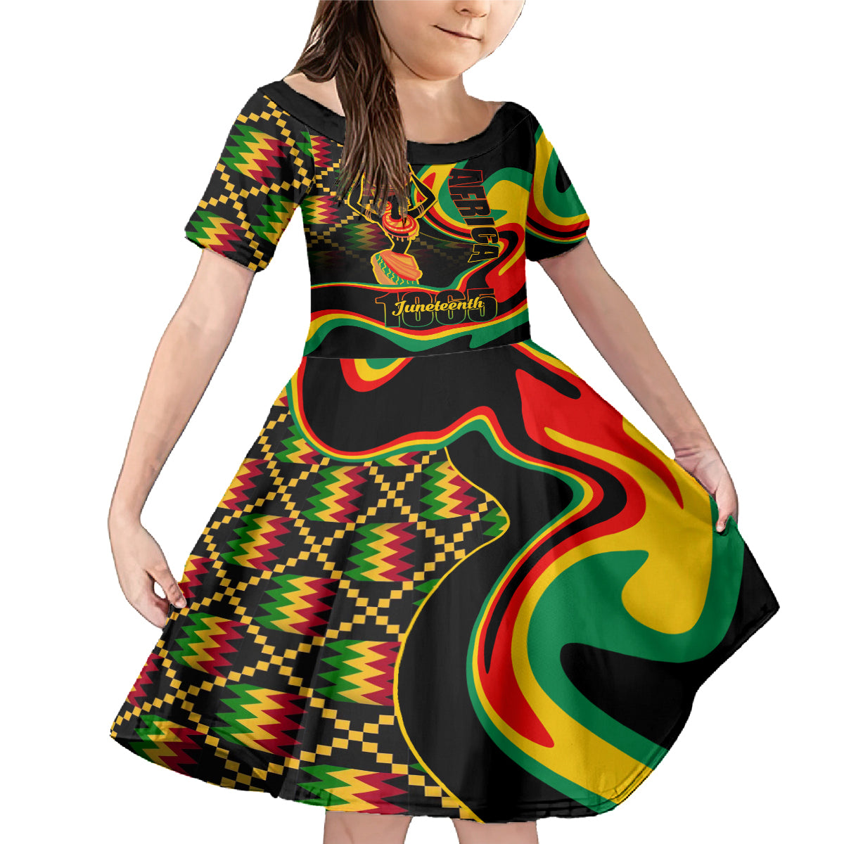 Juneteenth 2024 Family Matching Mermaid Dress and Hawaiian Shirt 1865 Freedom Day Anniversary - Wonder Print Shop